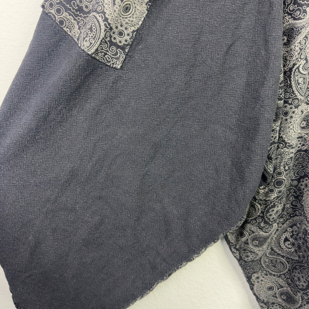 Harem Pants Womens S Black Patchwork Paisley Drop… - image 10